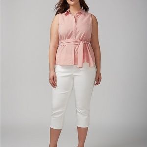 Lane Bryant Blue Button Down Blouse NWT